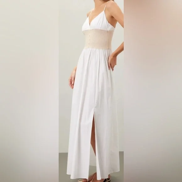 NAADAM White and Tan Maxi Dress - Picture 2 of 13